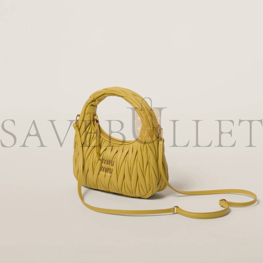 M1v M1v wander matelassÉ nappa leather hobo bag 5bc125 (20*17*6cm)